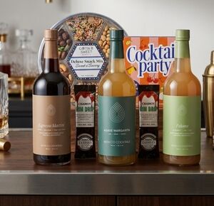 Easter Gift Basket - Mothers Day Gift - Martini Set - Margarita Mix Set